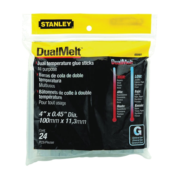 STANLEY DualMelt GS20DT Glue Stick, Stick, Resin Odor, Silver