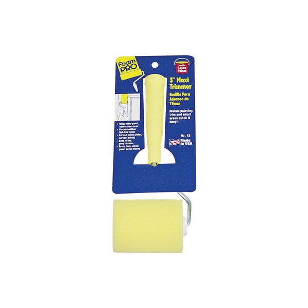 FOAMPRO 43 Maxi Trim Roller, 3/8 in Thick Nap, 3 in L, Foam Cover