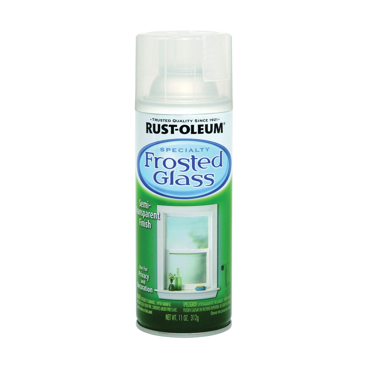 RUST-OLEUM 1903830 Frosted Glass Spray Paint, Frosted Glass, 11 oz, Aerosol Can