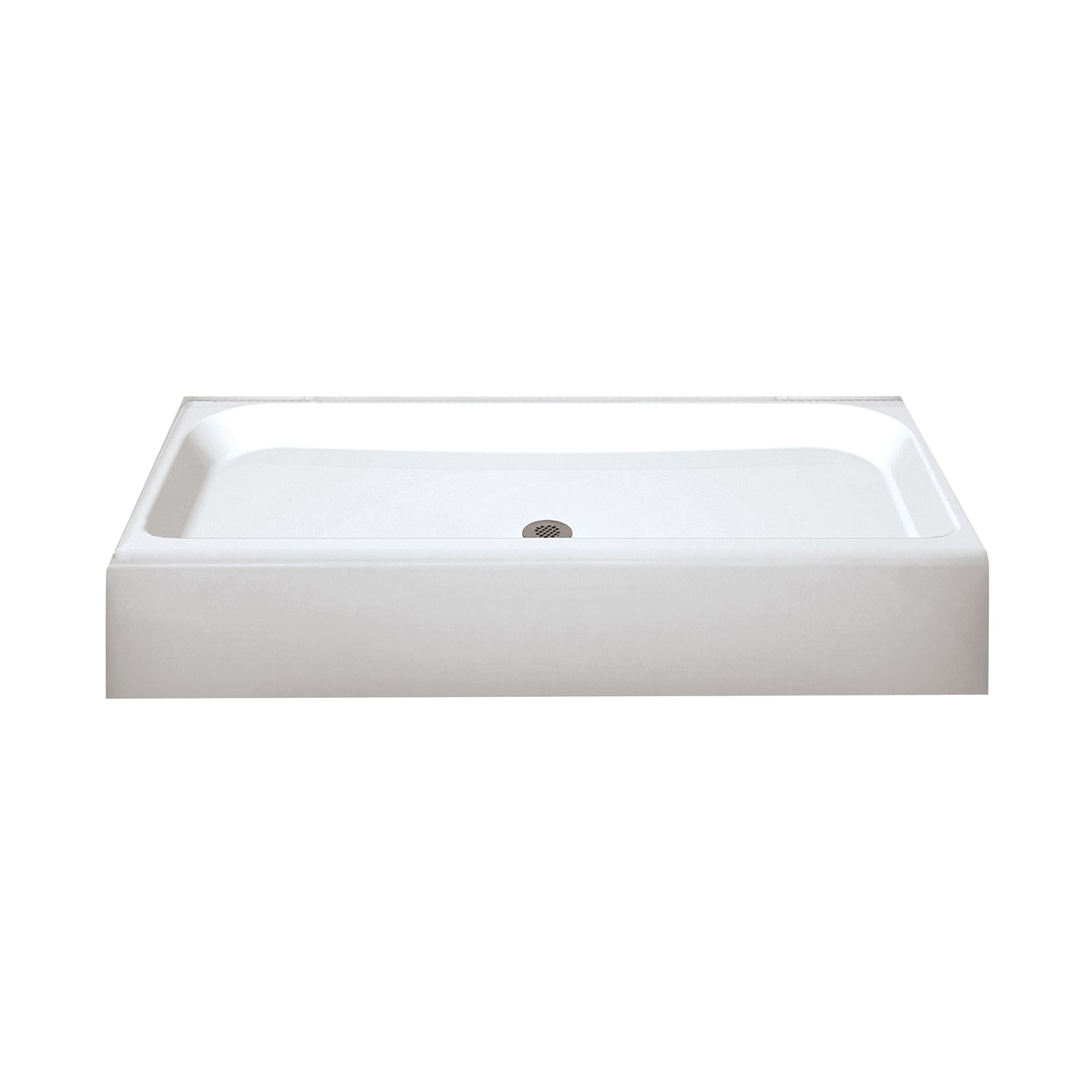 MAAX Finesse 105623-000-002 Shower Base, 60 in L, 32 in W, 7 in H, Fiberglass, White, Alcove Installation