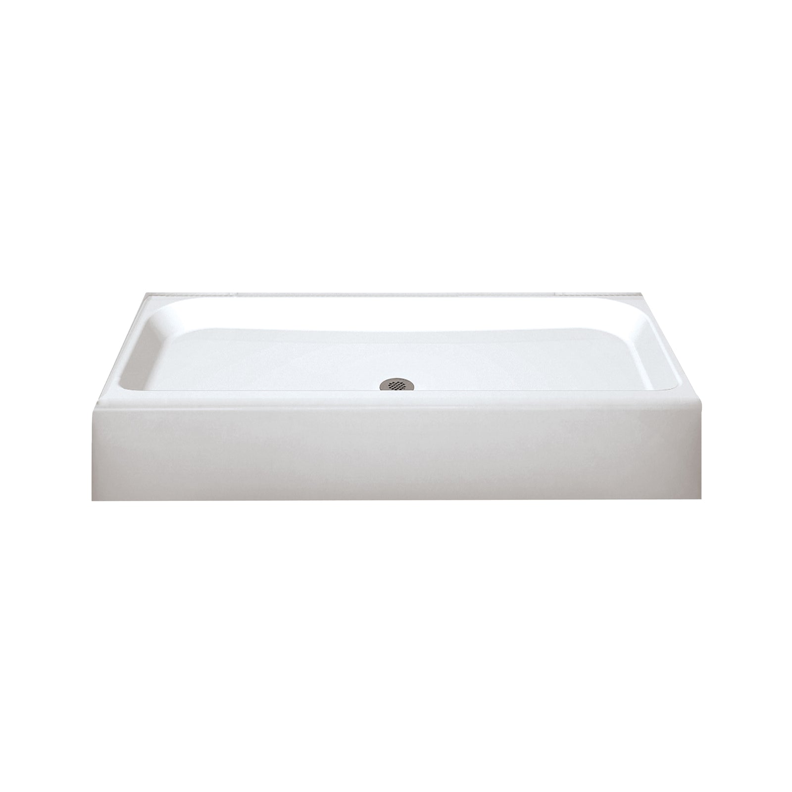 MAAX Finesse 105624-000-002 Shower Base, 48 in L, 32 in W, 7 in H, Fiberglass, White, Alcove Installation