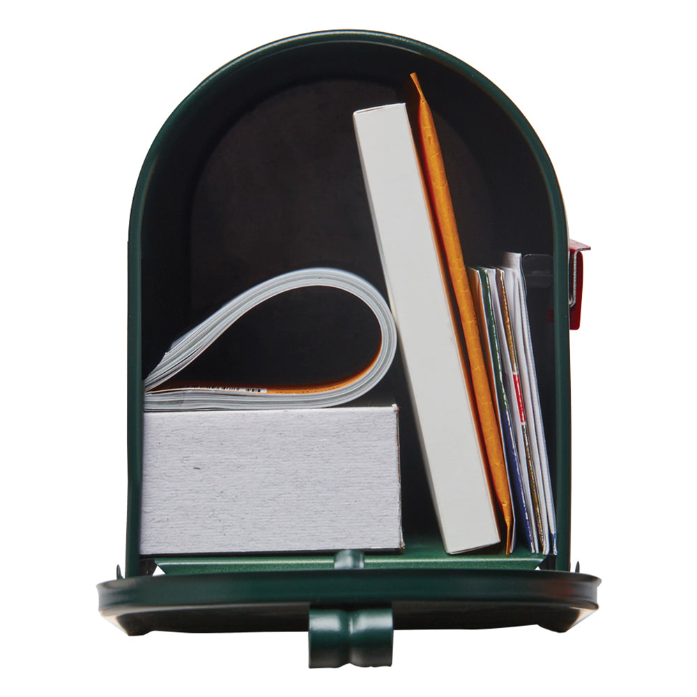 Gibraltar Mailboxes Elite Series E1100G00 Mailbox, 800 cu-in Capacity, Galvanized Steel, Powder-Coated, 6.9 in W, Green