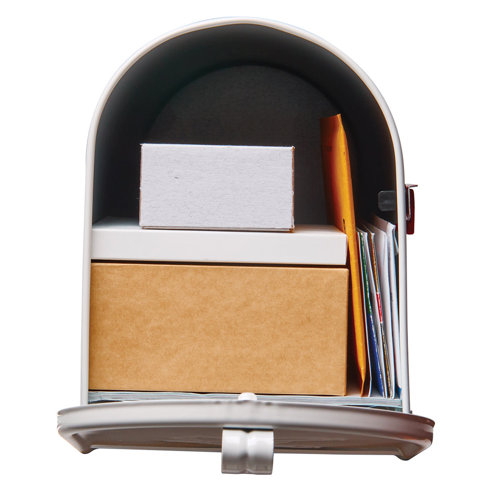 Gibraltar Mailboxes Elite Series E1600W00 Mailbox, 1475 cu-in Capacity, Galvanized Steel, Powder-Coated, 8.7 in W, White