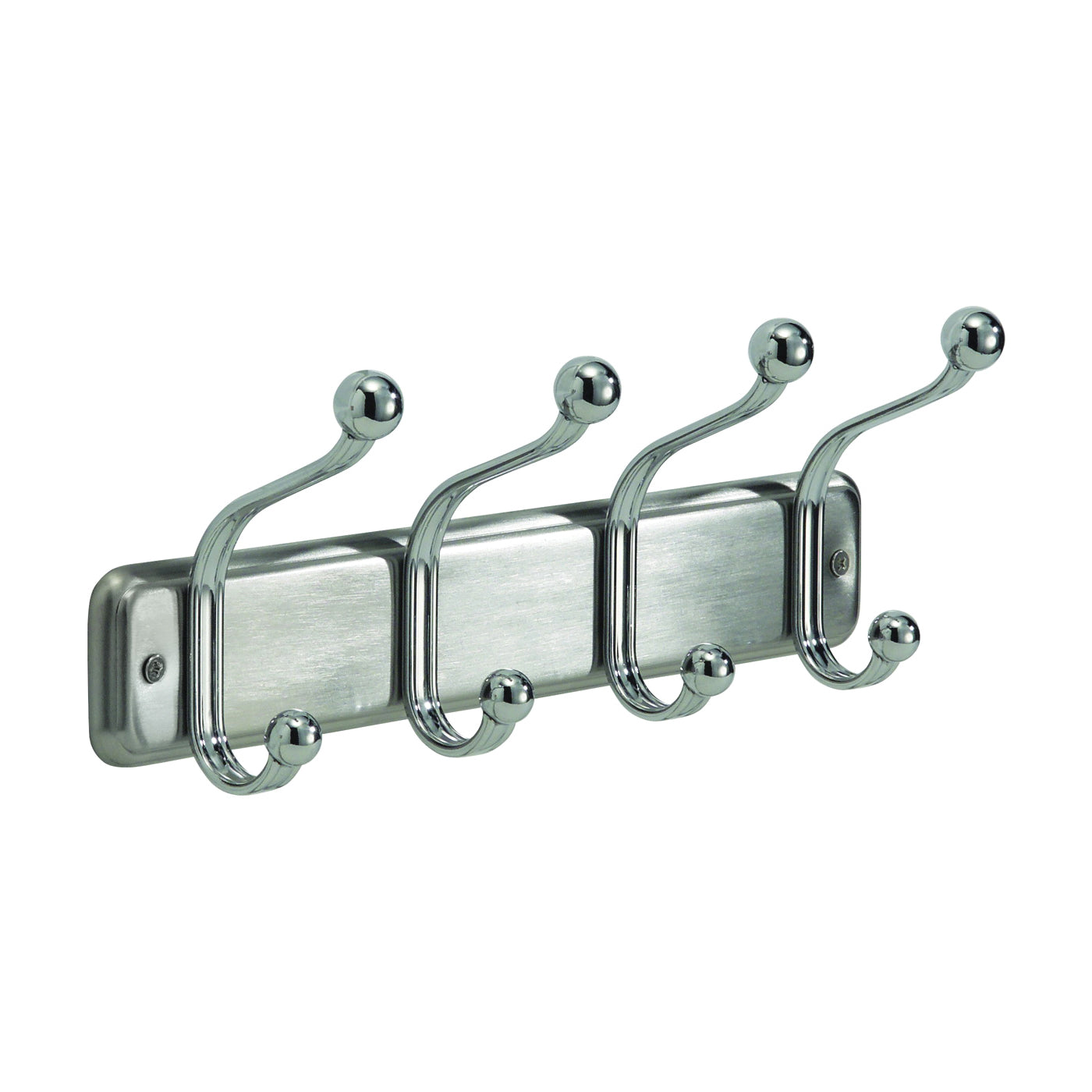 iDESIGN York Lyra 54170 Hook Rack, 4-Hook, Steel, Chrome