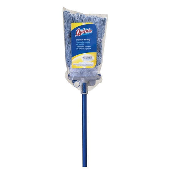 Quickie 023MBCAN Wet Mop, 48 in L, Cotton Mop Head, Steel Handle