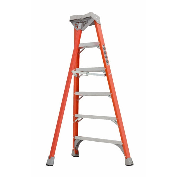 Louisville FT1508 Tripod Ladder, 8 ft H, Type IA Duty Rating, Fiberglass, 300 lb