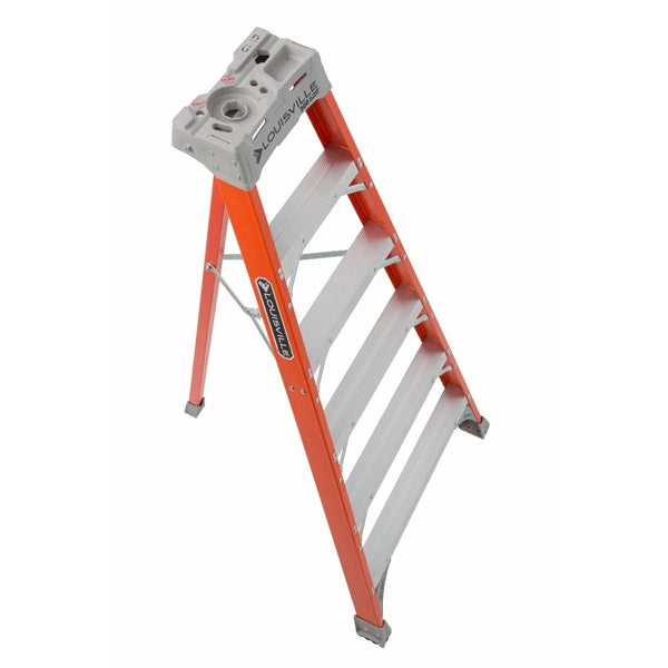 Louisville FT1508 Tripod Ladder, 8 ft H, Type IA Duty Rating, Fiberglass, 300 lb