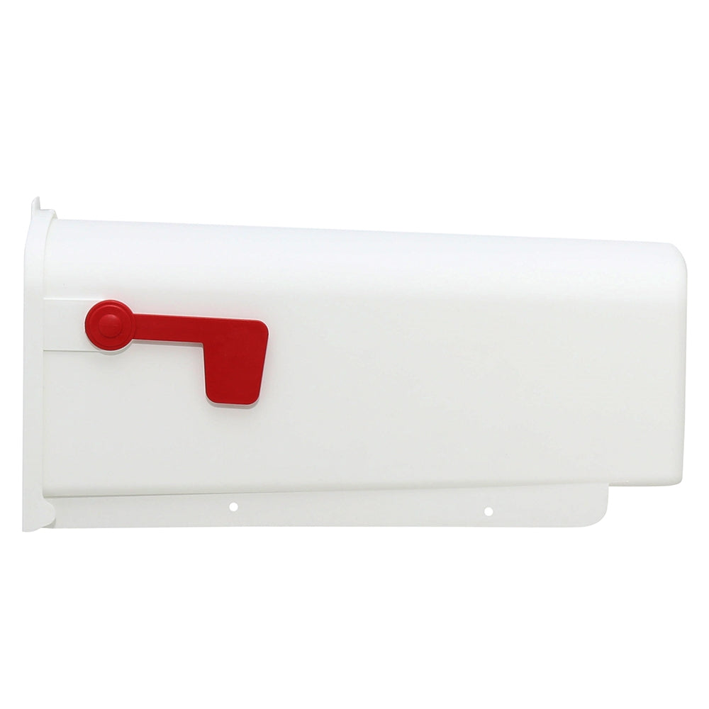 Gibraltar Mailboxes Parson Series PL10W0201 Rural Mailbox, 875 cu-in Capacity, Plastic, 7.9 in W, 19.4 in D, 9.6 in H