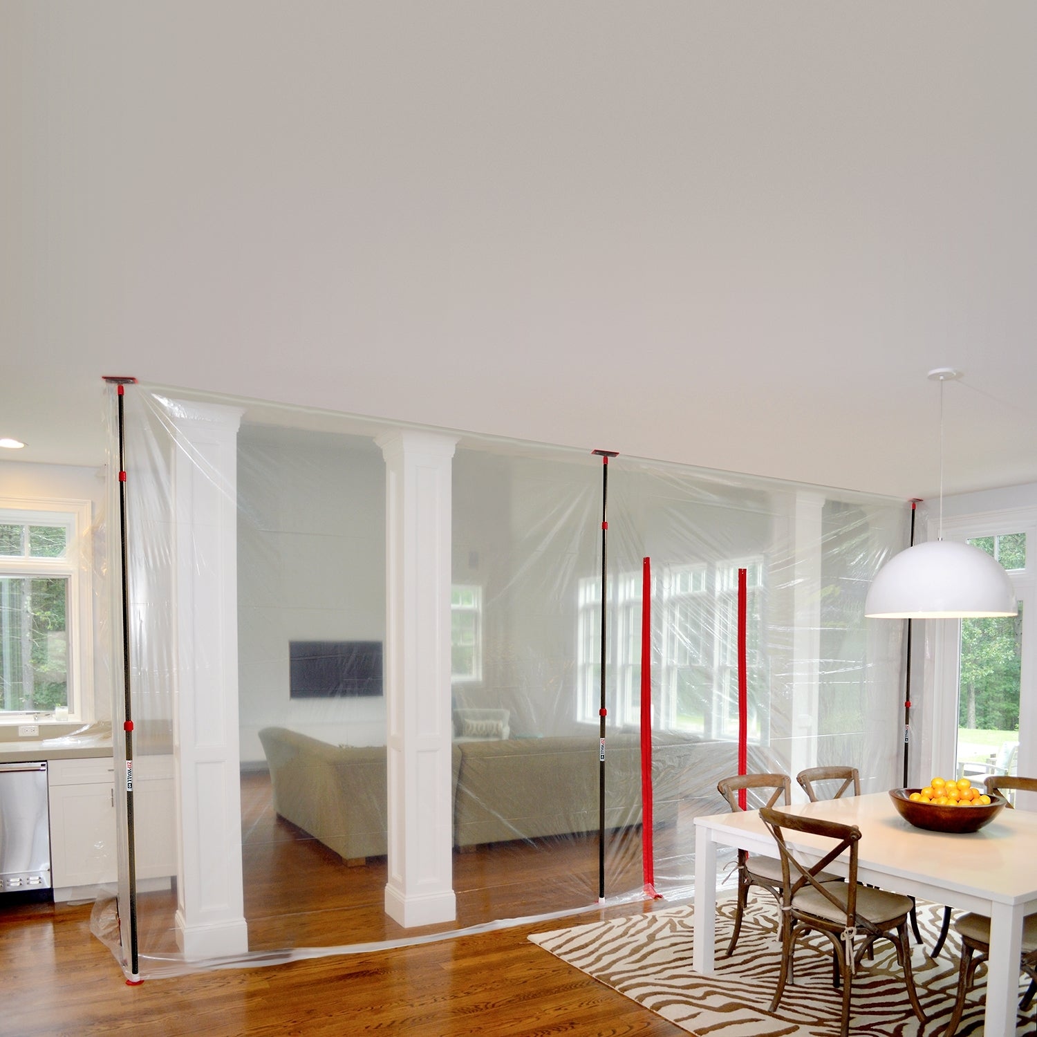 ZIPWALL ZipPole ZP2 Dust Barrier Pole, Spring-Loaded, 10 ft L, Stainless Steel