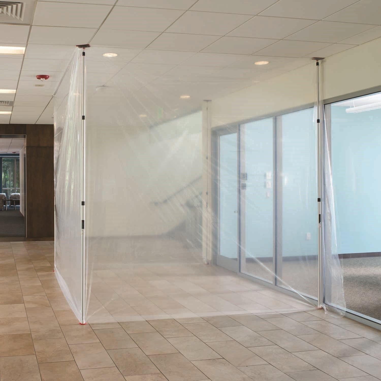 ZIPWALL SLP4 Dust Barrier Pole, Spring-Loaded, 12 ft L, Aluminum