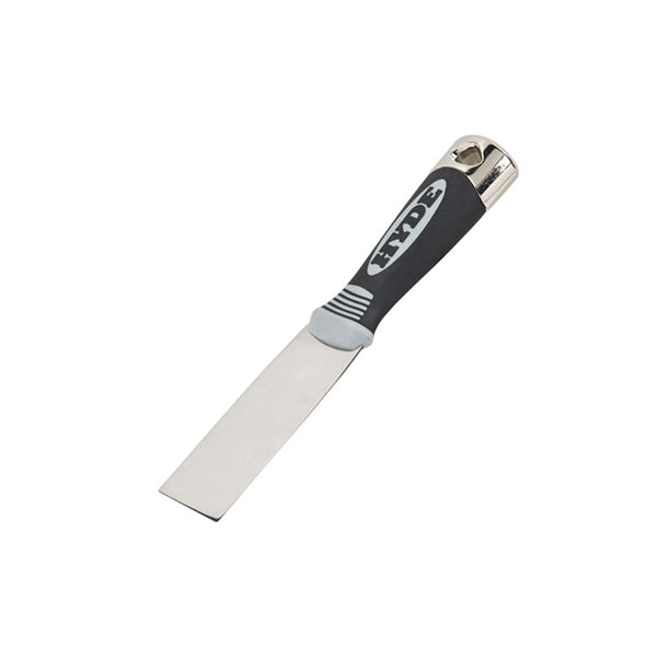 HYDE Pro Stainless 06108 Putty Knife, 1-1/2 in W Blade, Stainless Steel Blade, Cushion-Grip Handle