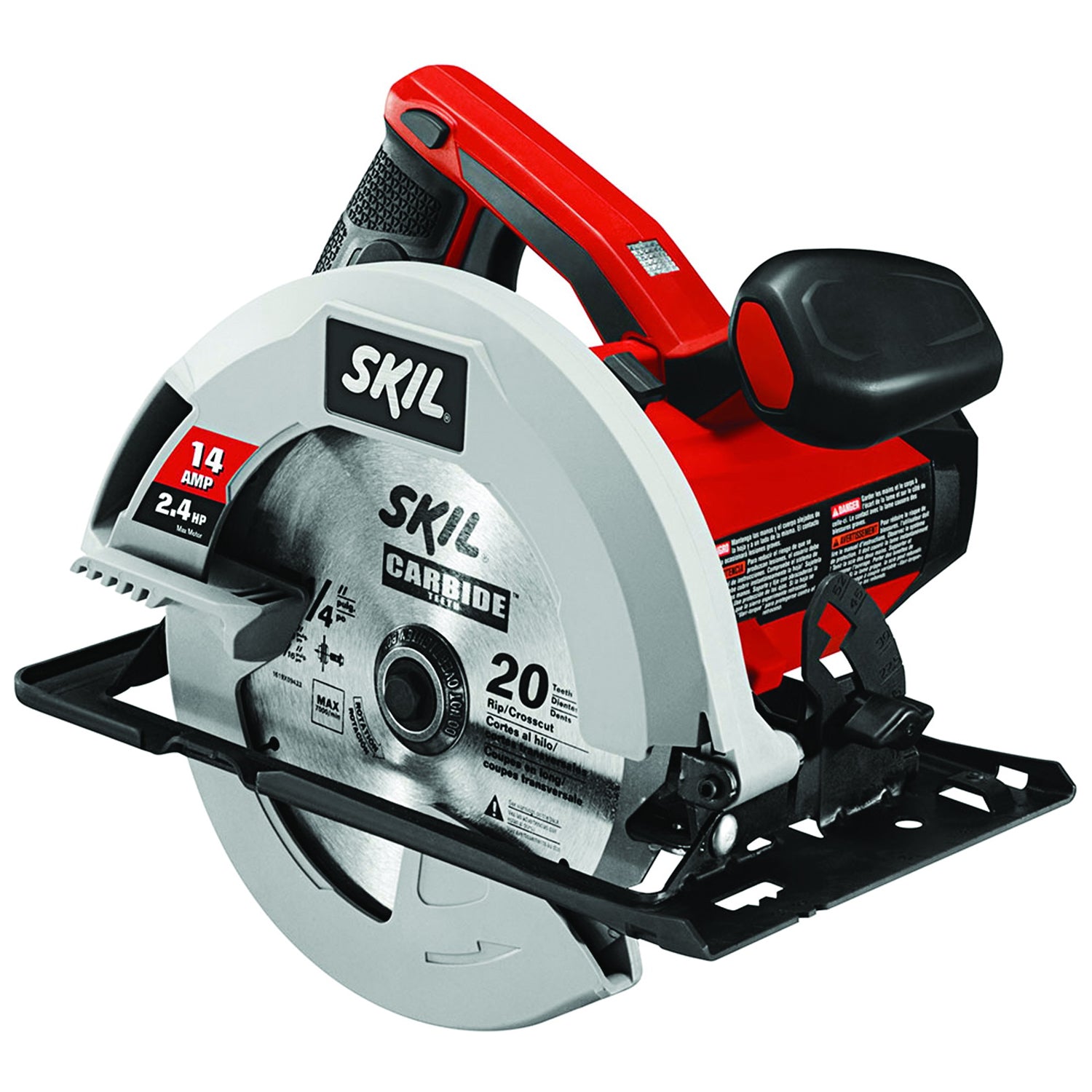 SKIL 5180-01 Circular Saw, 14 A, 7-1/4 in Dia Blade, 5/8 in Arbor, 1.93 in at 45 deg, 2.43 in at 90 deg D Cutting