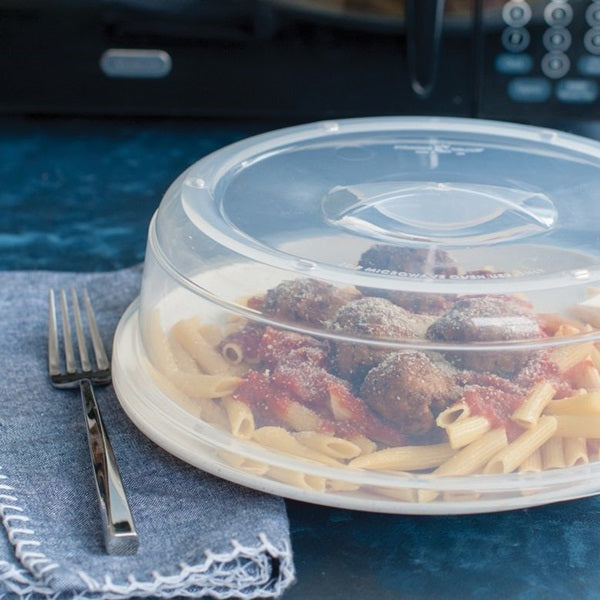 NORDIC WARE 65000 Spatter Cover, 10.13 in Dia, Plastic Screen, White