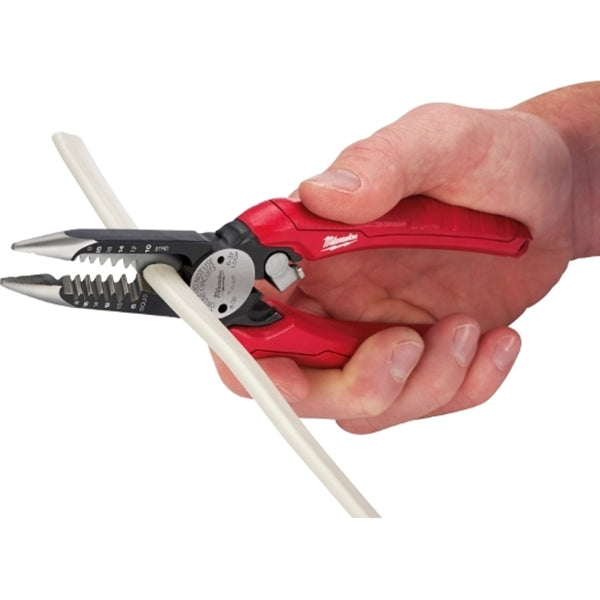 Milwaukee 48-22-3079 Wire Plier, 7-3/4 in OAL, 1-1/2 in Jaw Opening, Black/Red Handle, Durable Grips Handle
