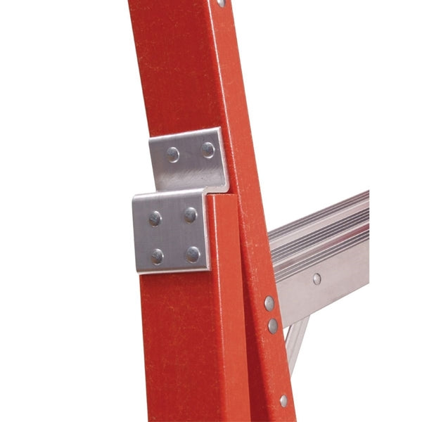 WERNER FTP6200 Series FTP6208 Tripod Ladder, 8 ft H, Type IA Duty Rating, Fiberglass, 300 lb
