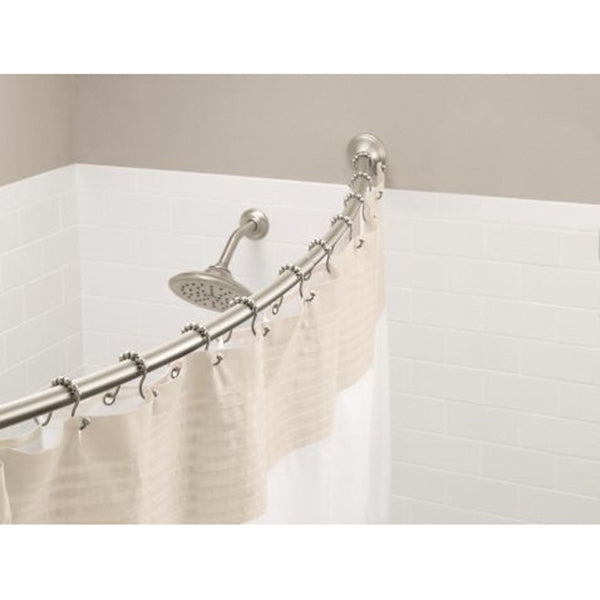 Moen DN2160BN Shower Rod, 54 to 72 in L Adjustable, 1 in Dia Rod, Stainless Steel, Brushed Nickel