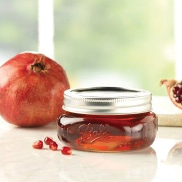 Ball Collection Elite Series 1440061162 Mason Jar, 8 oz Capacity, Glass, Silver Cap/Lid