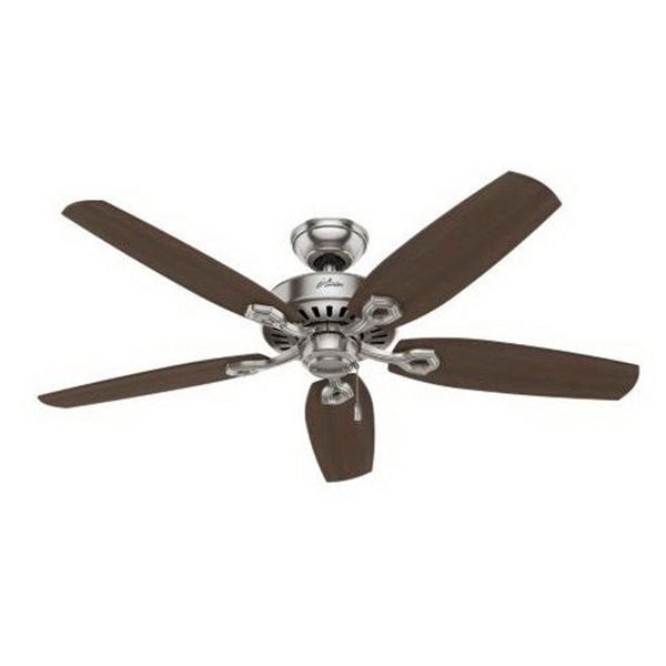 Hunter 53090 Ceiling Fan, 5-Blade, Brazilian Cherry/Stained Oak Blade, 52 in Sweep, 3-Speed, With Lights: Yes