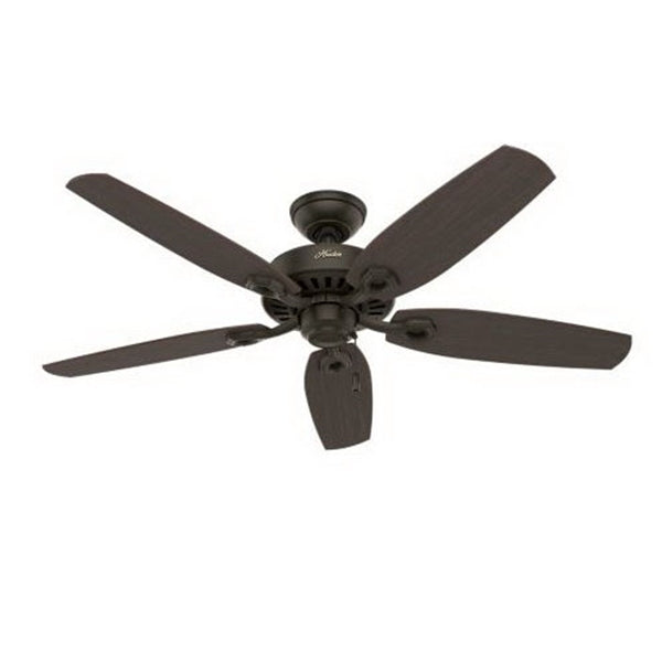 Hunter 53091 Ceiling Fan, 5-Blade, Brazilian Cherry/Stained Oak Blade, 52 in Sweep, 3-Speed, With Lights: Yes