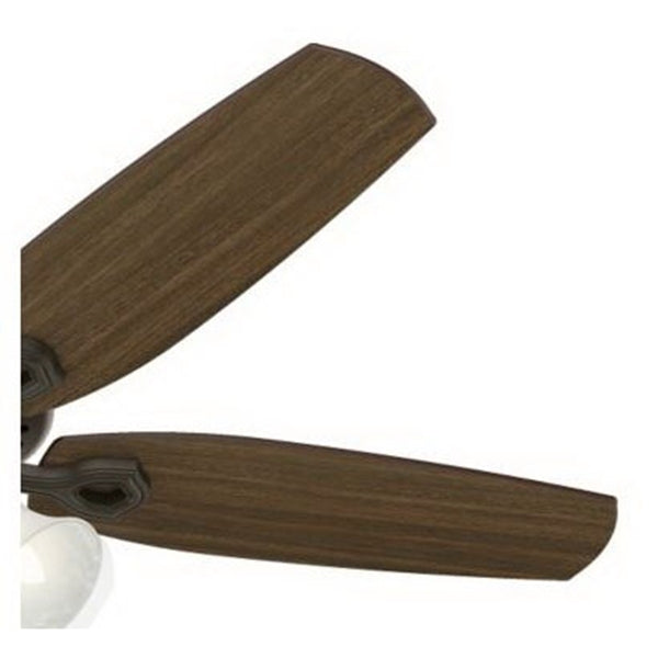 Hunter 53238 Ceiling Fan, 5-Blade, Brazilian Cherry/Harvest Mahogany Blade, 52 in Sweep, Fiberboard Blade, 3-Speed