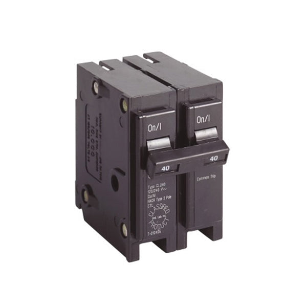 Cutler-Hammer CL240 Circuit Breaker, Type CL, 40 A, 2 -Pole, 120/240 V, Common Trip, Plug Mounting