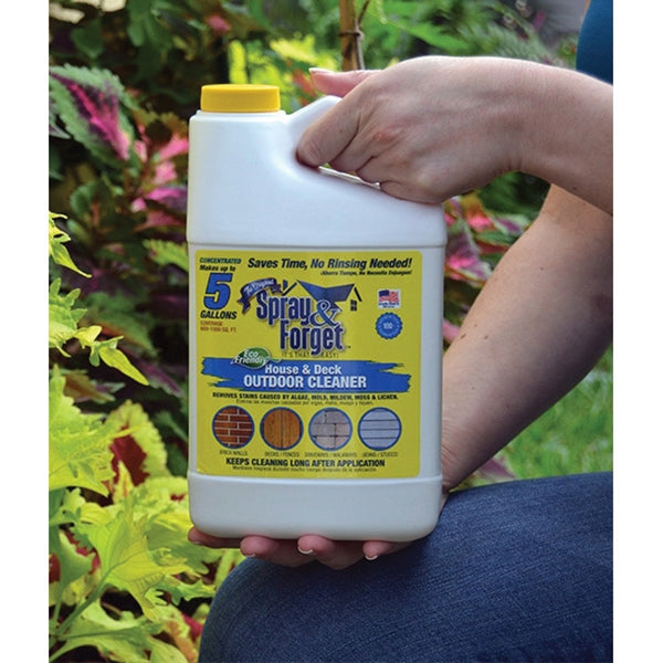 Spray & Forget SFHD64OZ-4 House and Deck Cleaner, 64 oz, Liquid, Citrus, Orange