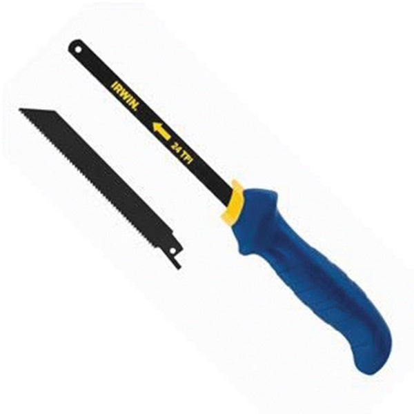 IRWIN 2015100 Handsaw, 10 in Metal, 5-1/4 in Wood L Blade, 10 Wood, 24 Metal TPI, Ergonomic Handle