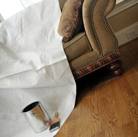 Trimaco SUPERTUFF Double Guard 02601 Drop Cloth, 12 ft L, 8 ft W, Paper, White