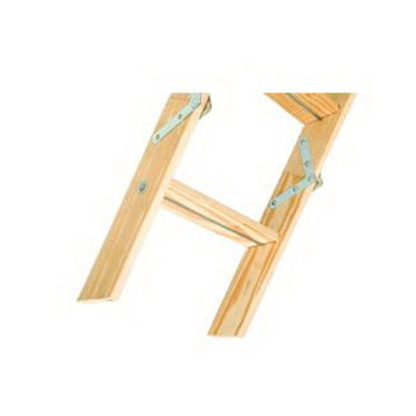 Louisville Premium Series FTS254P Fire-Treated Attic Ladder, 8 ft 9 in to 10 ft H Ceiling, 9-Step, 250 lb, Wood