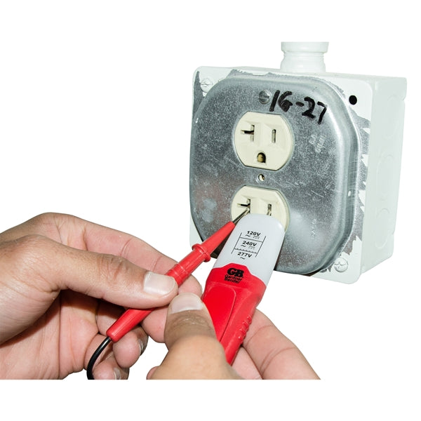 GB GET-3213 Tester, 120 to 277 V, LED Display, Functions: Voltage, Red