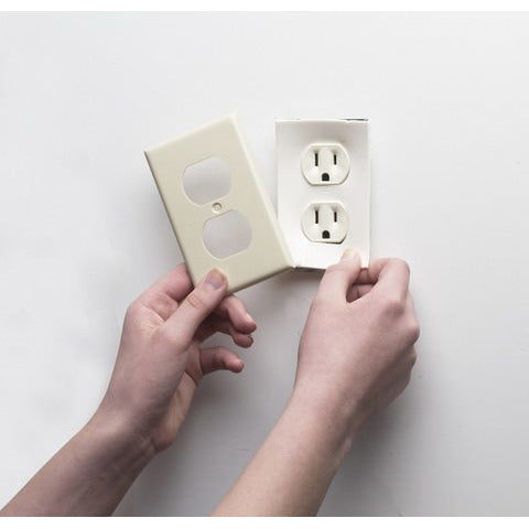 Frost King OSS6H Switch Sealer, 4 in L, 2-1/2 in W, Plastic Foam, White