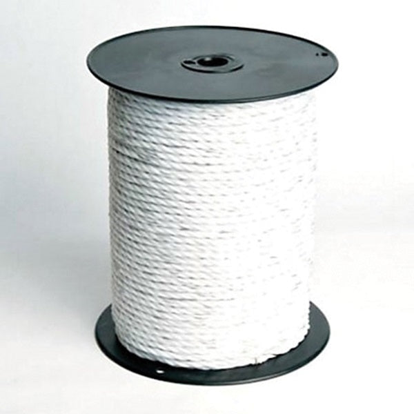 Zareba PR656W6-FS Polyrope, 6-Conductor, Stainless Steel Conductor, White, 656 ft L