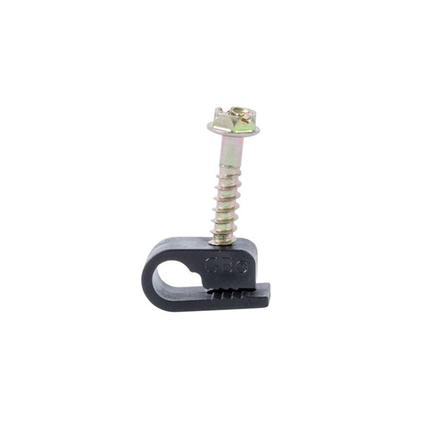 GB PEC-31525 Coaxial Cable Clamp, Polyethylene, Black