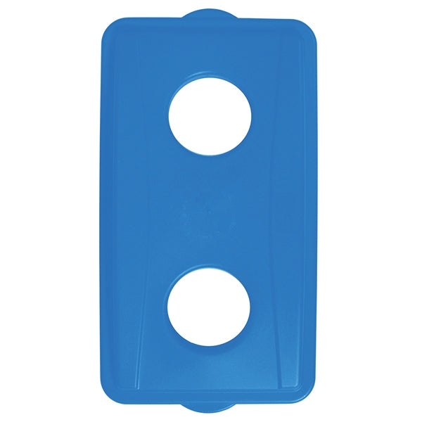 CONTINENTAL COMMERCIAL Wall Hugger 7316BL Receptacle Lid, Plastic, Blue