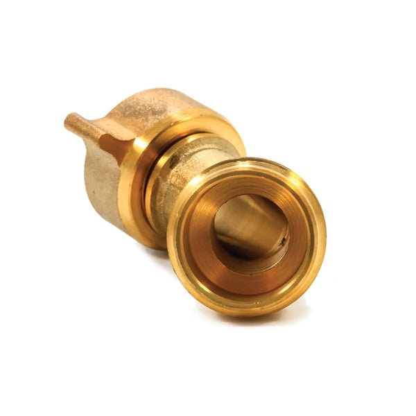 CAMCO 22605 Hose Elbow with Gripper, Male Thread x Hose Barb, Brass