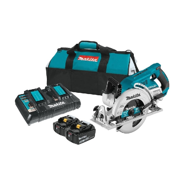Makita XSR01PT Circular Saw Kit, Battery Included, 18 V, 5 Ah, 7-1/4 in Dia Blade, 0 to 53 deg Bevel