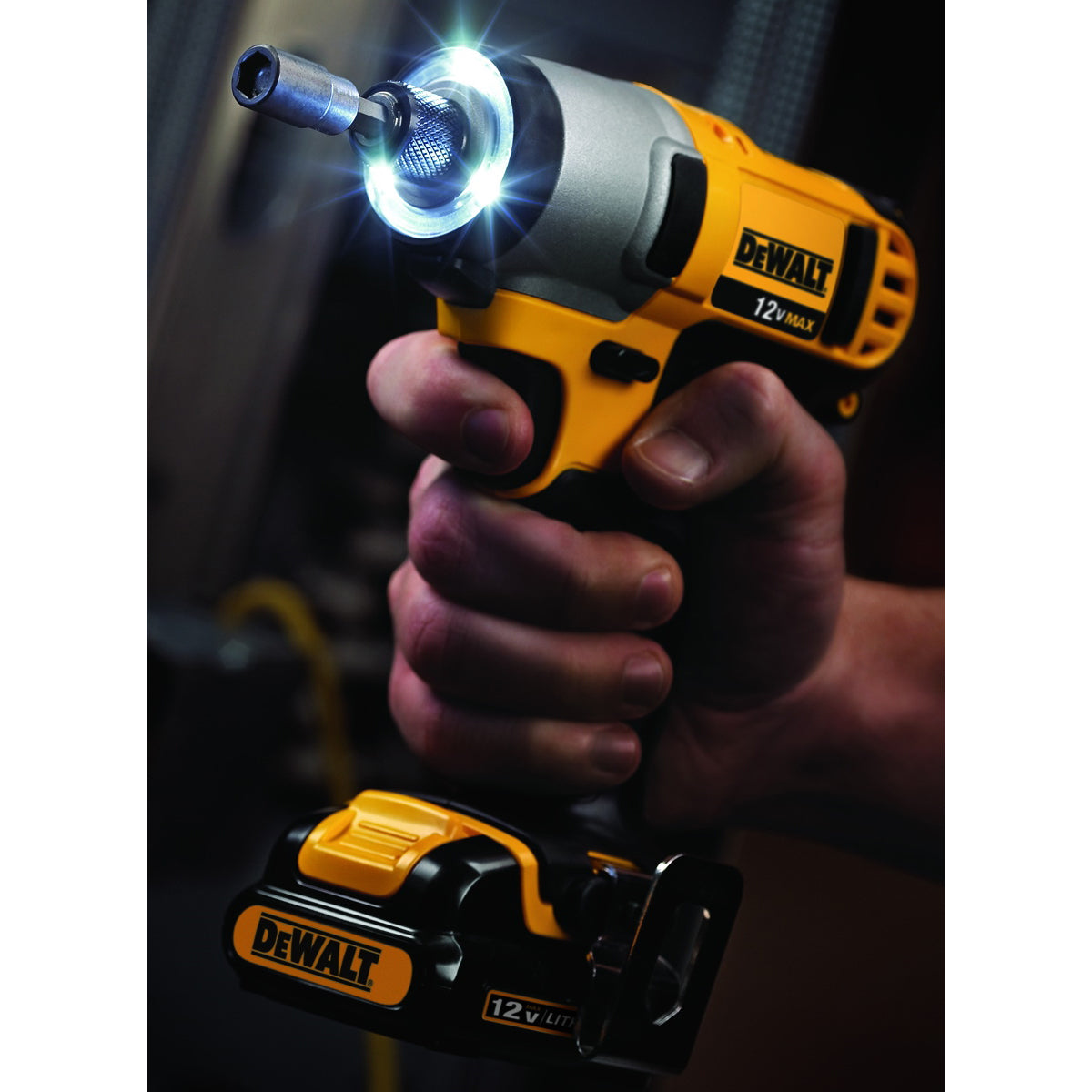 DeWALT DCF815S2 Impact Driver Kit, Battery Included, 12 V, 1.3 Ah, 1/4 in Drive, Hex Drive, 3400 ipm