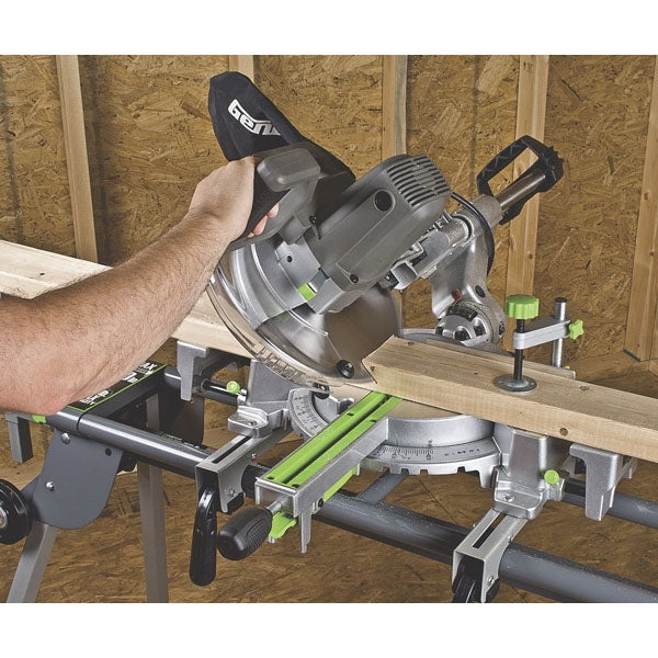 Genesis GMSDR1015LC Miter Saw, 10 in Dia Blade, 3 x 12 in at 0 x 90 deg, 3 x 8-1/4 in at 45 x 90 deg Cutting Capacity