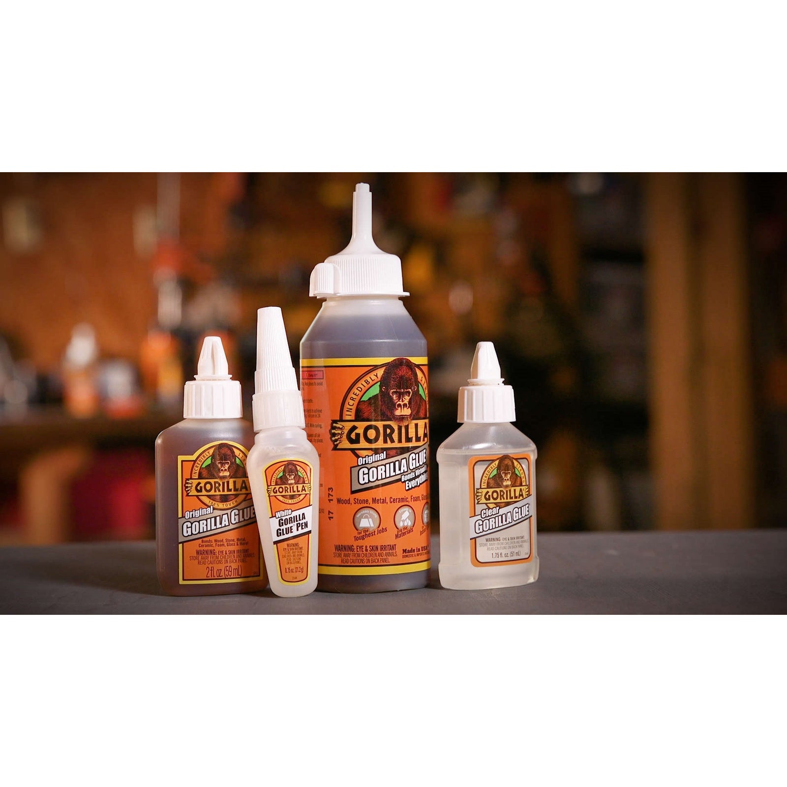 Gorilla 5000408 Glue, Brown, 4 oz Bottle