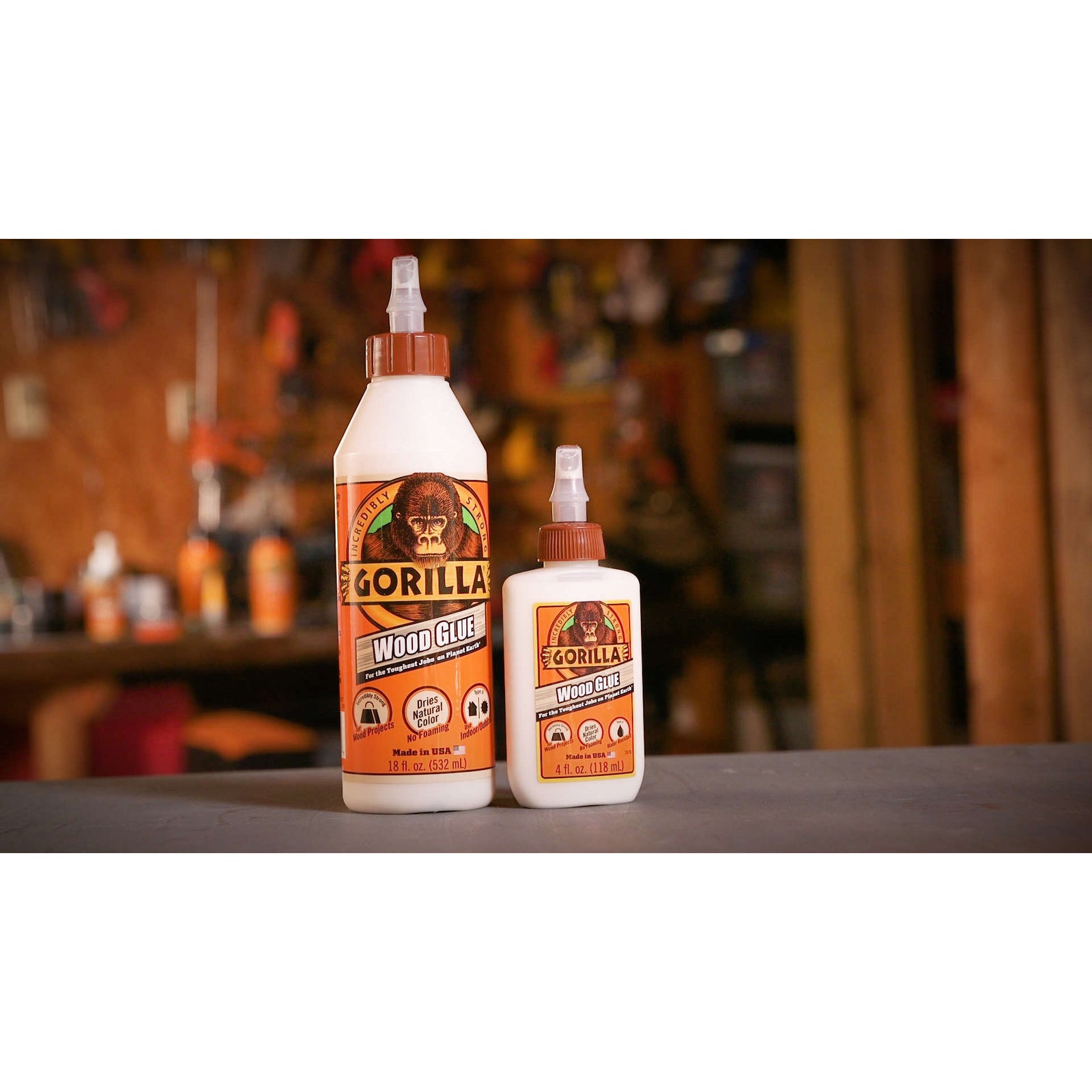 Gorilla 6202003 Wood Glue, Light Tan, 4 oz Bottle