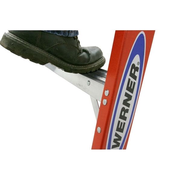 WERNER T6200 Series T6206 Twin Ladder, 6 ft H, Type IA Duty Rating, Fiberglass, 300 lb