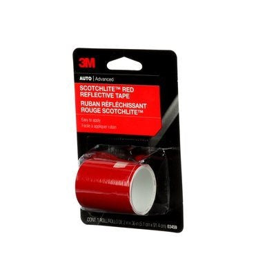 Scotchlite 03459 Reflective Safety Tape, 36 in L, 2 in W, Red