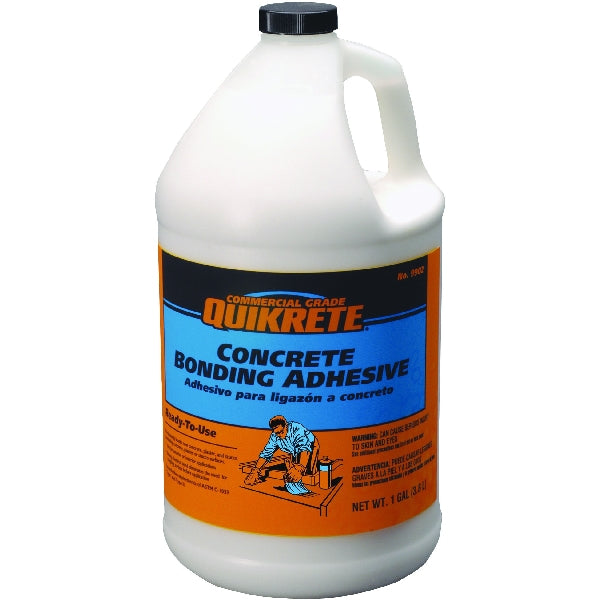 Quikrete 9902-01 Bonding Adhesive, Liquid, Vinyl Acetate, White, 1 gal Bottle
