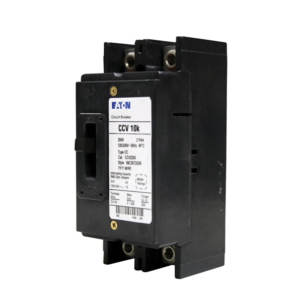Cutler-Hammer CCV2200 Circuit Breaker, Tenant, Type CC, 200 A, 2 -Pole, 120/240 V, Plug Mounting