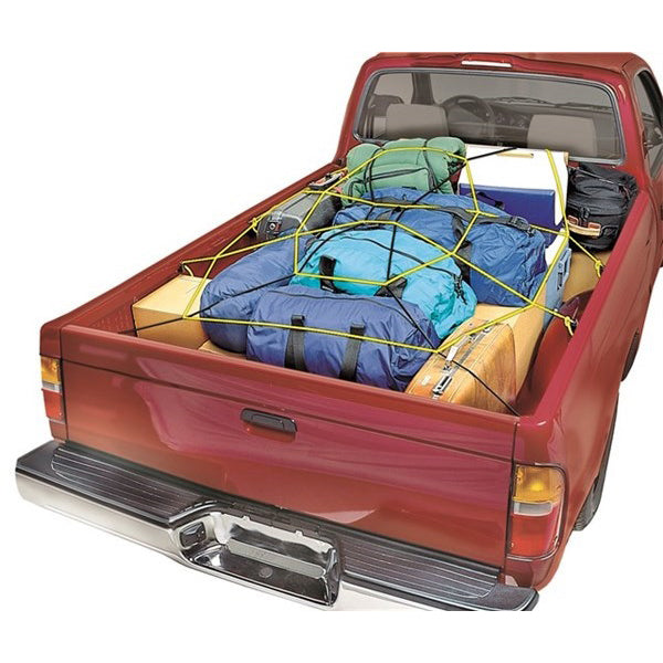 KEEPER ZipNet 06141 Adjustable Cargo Net, 86 in L, 74 in W, Rubber, Black/Yellow