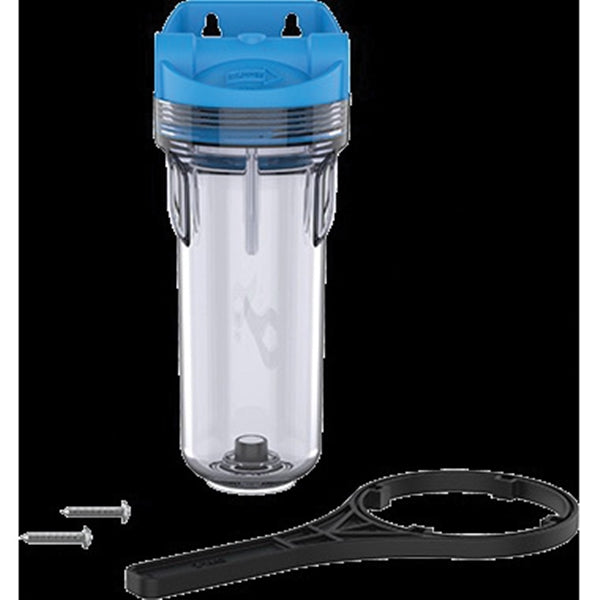 Pentair OMNIFilter Series WH5-S-S06 Filter Housing, 10 gpm, Polypropylene/Styrene Acrylonitrile, Clear Blue