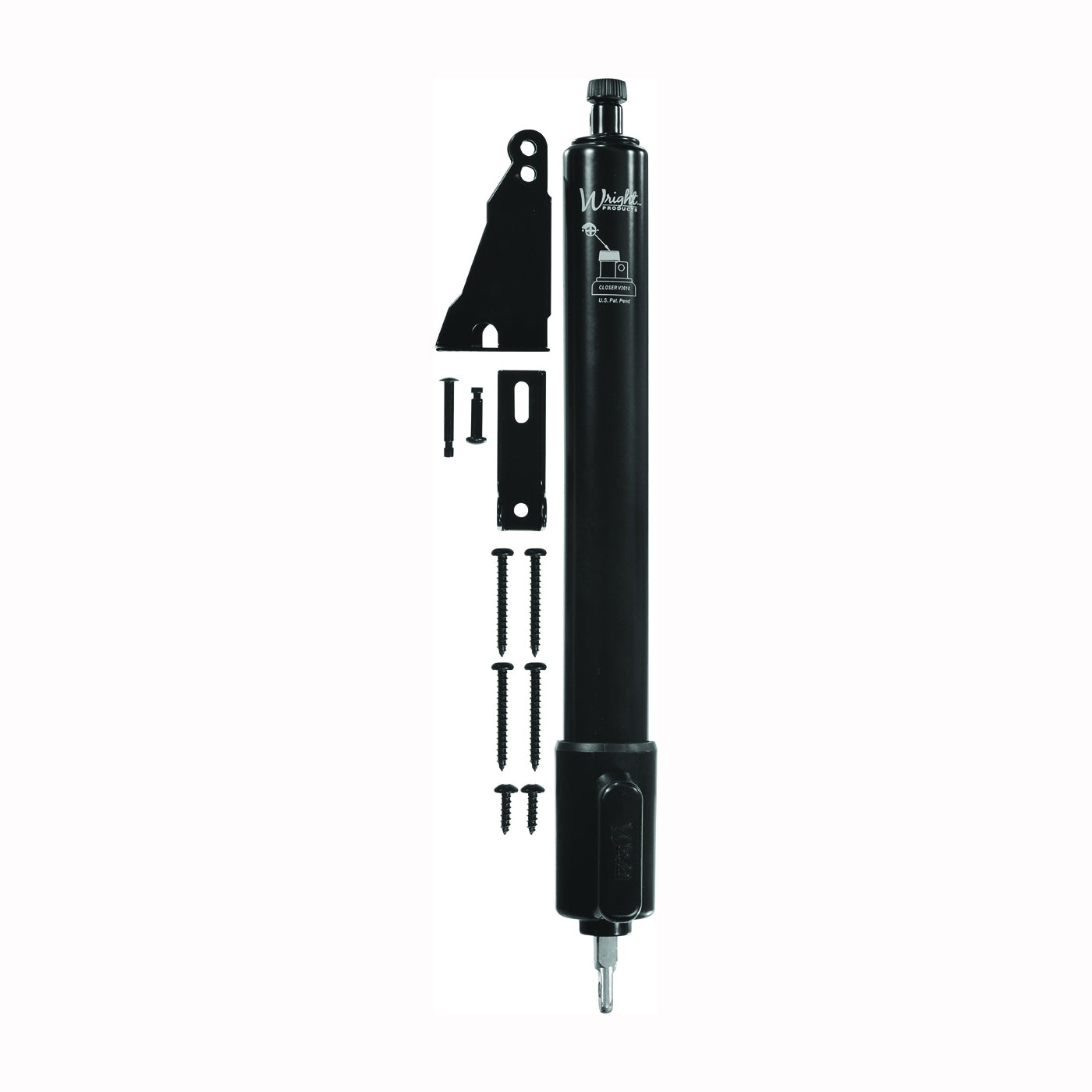 Wright Products TAP-N-GO Series V2010BL Pneumatic Door Closer, 90 deg Opening