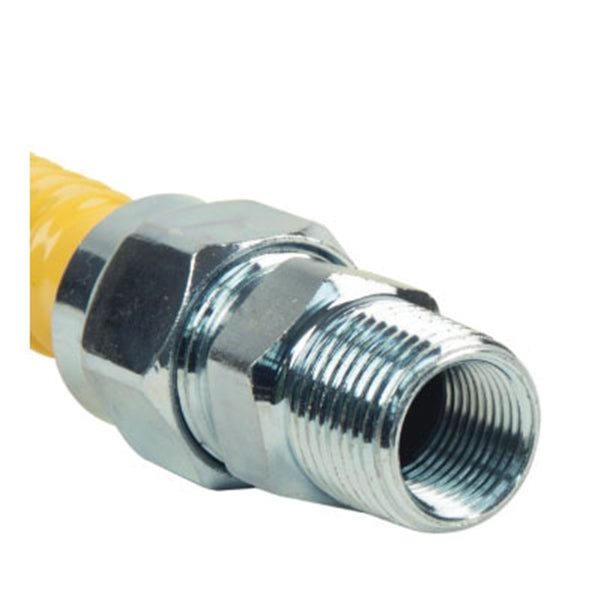 BrassCraft ProCoat Series CSSC54-48P Gas Connector, 1/2 x 1/2 in, Stainless Steel, 48 in L