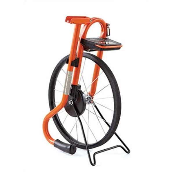 KESON MP401E Measuring Wheel, 9999.9 ft, 15-1/2 in Wheel, Steel Wheel, LCD Display, Steel, Orange