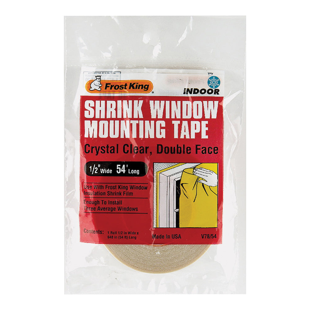 Frost King V78/54H Window Mounting Tape, 1/2 in W, 54 ft L, Vinyl